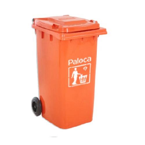 Thùng rác nhựa công cộng 120 lít màu cam